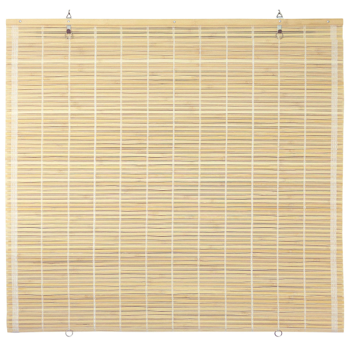 ORIENTAL Furniture Bamboo Cordless Window Shade - Natural 60" W Red Lantern