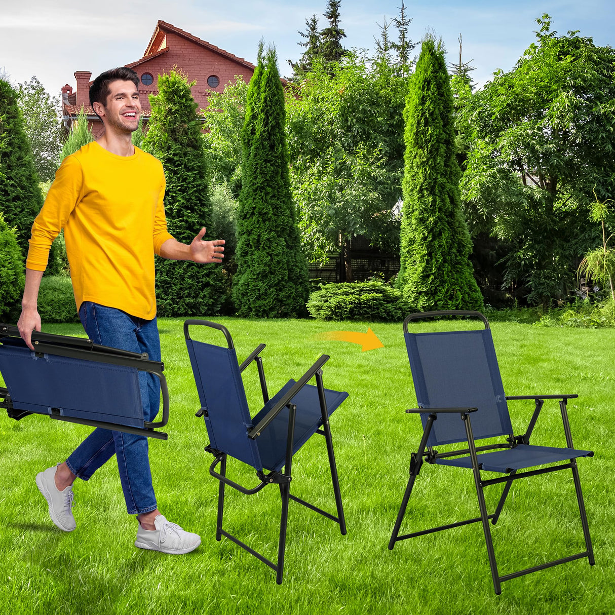 Shintenchi 6 Piece Patio Dining Set Light Blue Shintenchi