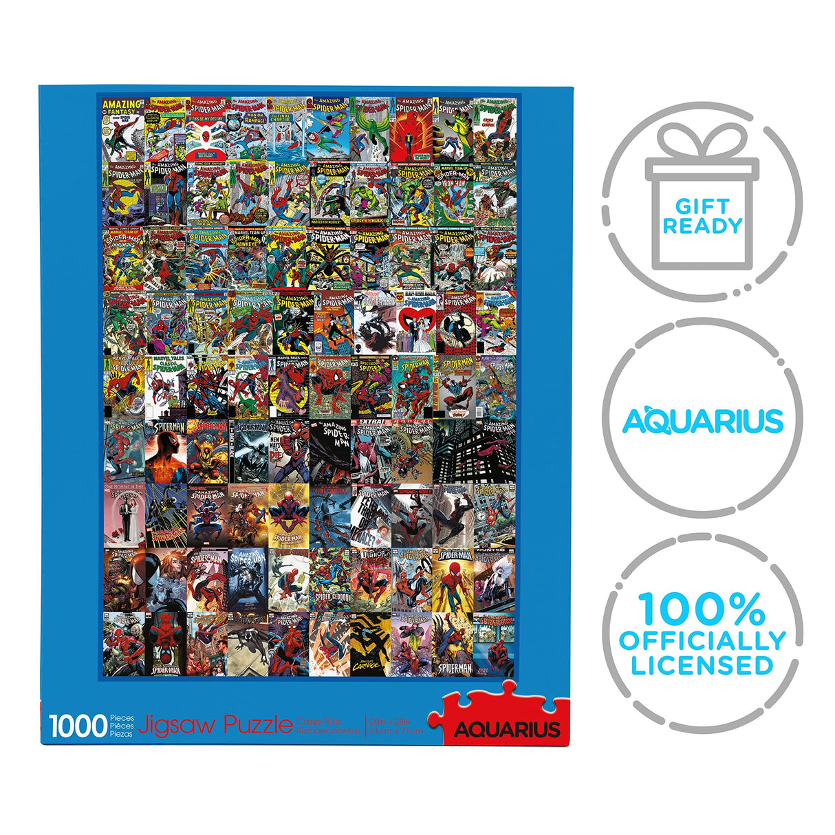 AQUARIUS Marvel Spider-Man Puzzle (1000 Piece Jigsaw Puzzle) - Glare Free - Precision Fit - Officially Licensed Marvel Merchandise & Collectibles - 20 x 28 Inches AQUARIUS