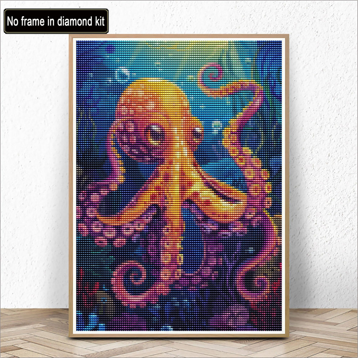 Kaliosy 5D Diamond Art Kits for Adults Octopus by Number Kits, Diamond Painting Art Animal DIY Full Drill Crystal Craft Cross Stitch Embroidery Decoration (12x16 inch) 30x40 cm Kaliosy