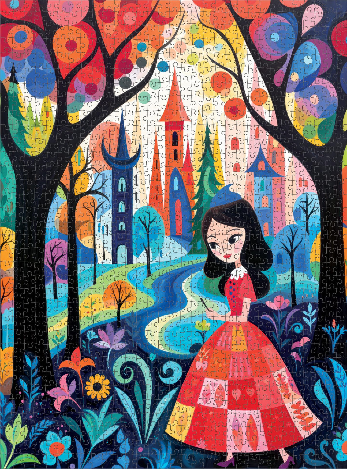 Cross & Glory - The Princess and The Magic Castle - 1000 Piece Jigsaw Puzzle for Adults | Vibrant Fairytale Artwork | Premium Satin Finish | Ideal for Puzzle Lovers & Family Nights Cross & Glory