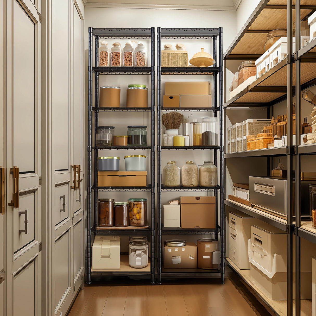 Finnhomy Heavy Duty 7 Tier Wire Shelving, 18x18x72 inches 7 Shelves Storage Rack with Thicken Steel Tube, Pantry Shelves for Storage, Adjustable Finnhomy