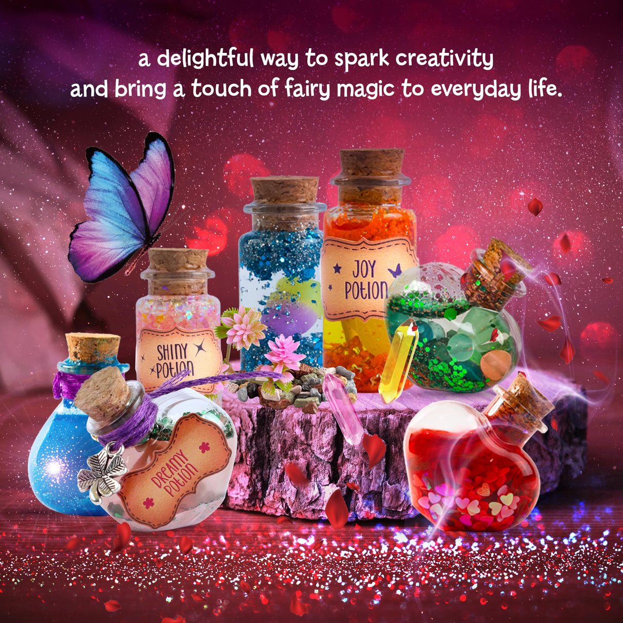 Dan&Darci Fairy Magic Potion Kit for Kids - Gifts for Girls - 6 7 8 9 10 Year Old Girl Gift - Christmas Ideas - Toys 8-10 7-8 - Arts and Crafts for Kid Ages 6-8 Years - Magical Workshop Craft Kits Dan&Darci