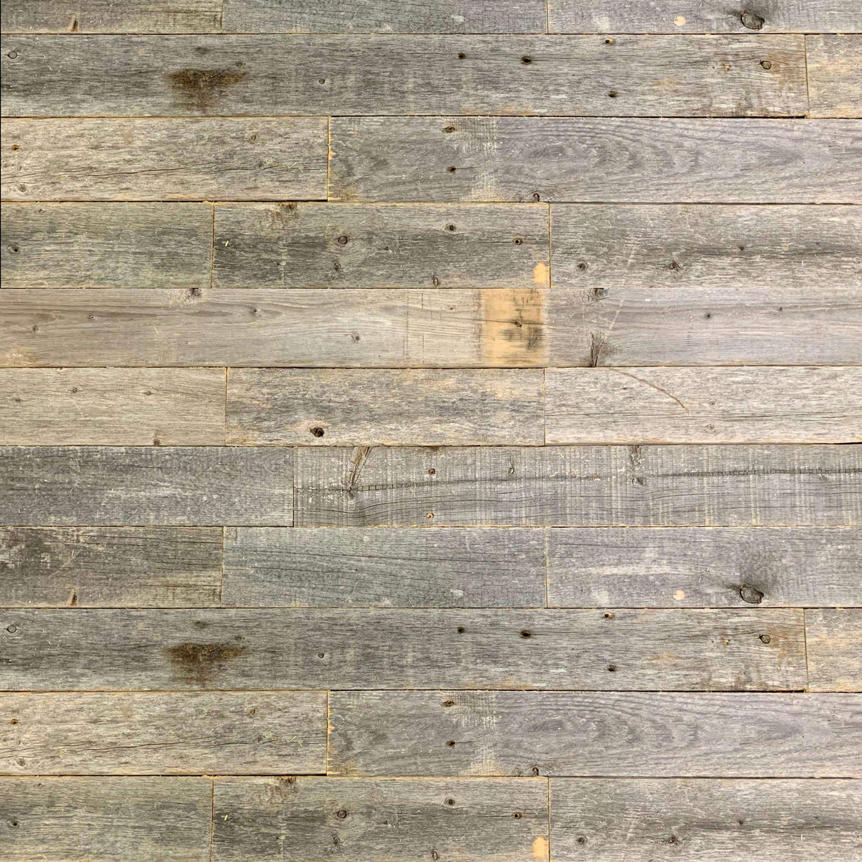 BarnwoodUSA Real Reclaimed Wood Wall Planks for Nail Up Application | Rustic Farmhouse Board Panels DIY Solution Shiplap-Style Accent Natural Weathered Gray 10 Square Feet BarnwoodUSA LLC
