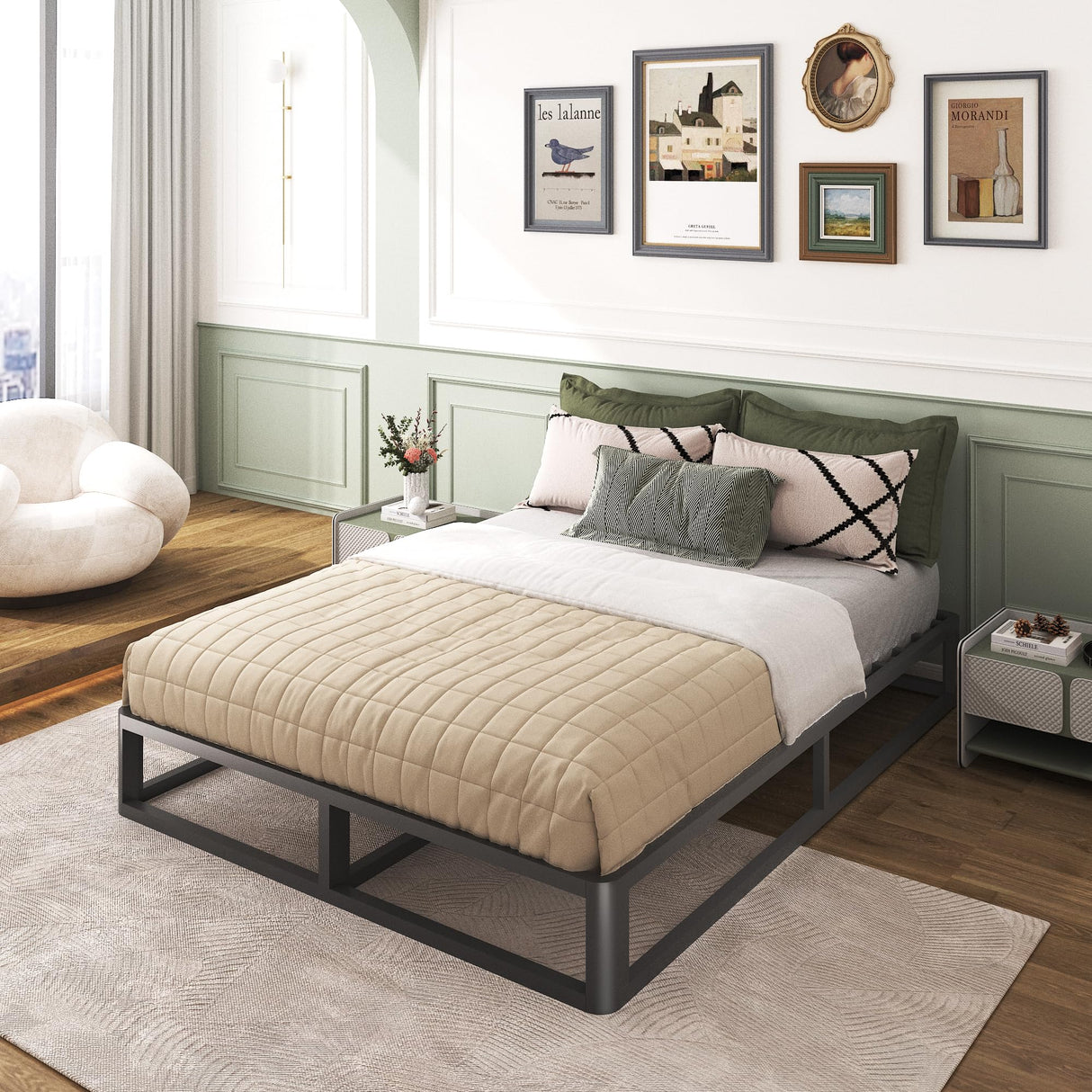 Firpeesy 10-Inch Heavy-Duty King Bed Frame with Anti-Bending Design and Noise-Free Support Firpeesy