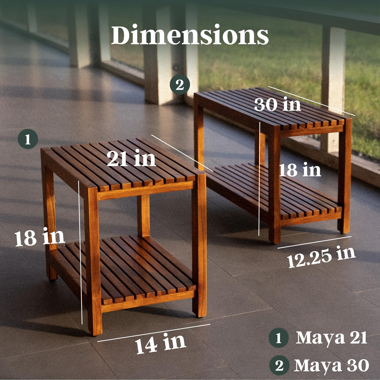 Teak Shower Bench - Fully Assembled 30 inch Shower Bench with Shelf | Water Resistant Shower Benches for Inside Shower to Sit on | Wooden Shower Bench for Spa, Garden, Living Room, Kitchen The Teaky Hut