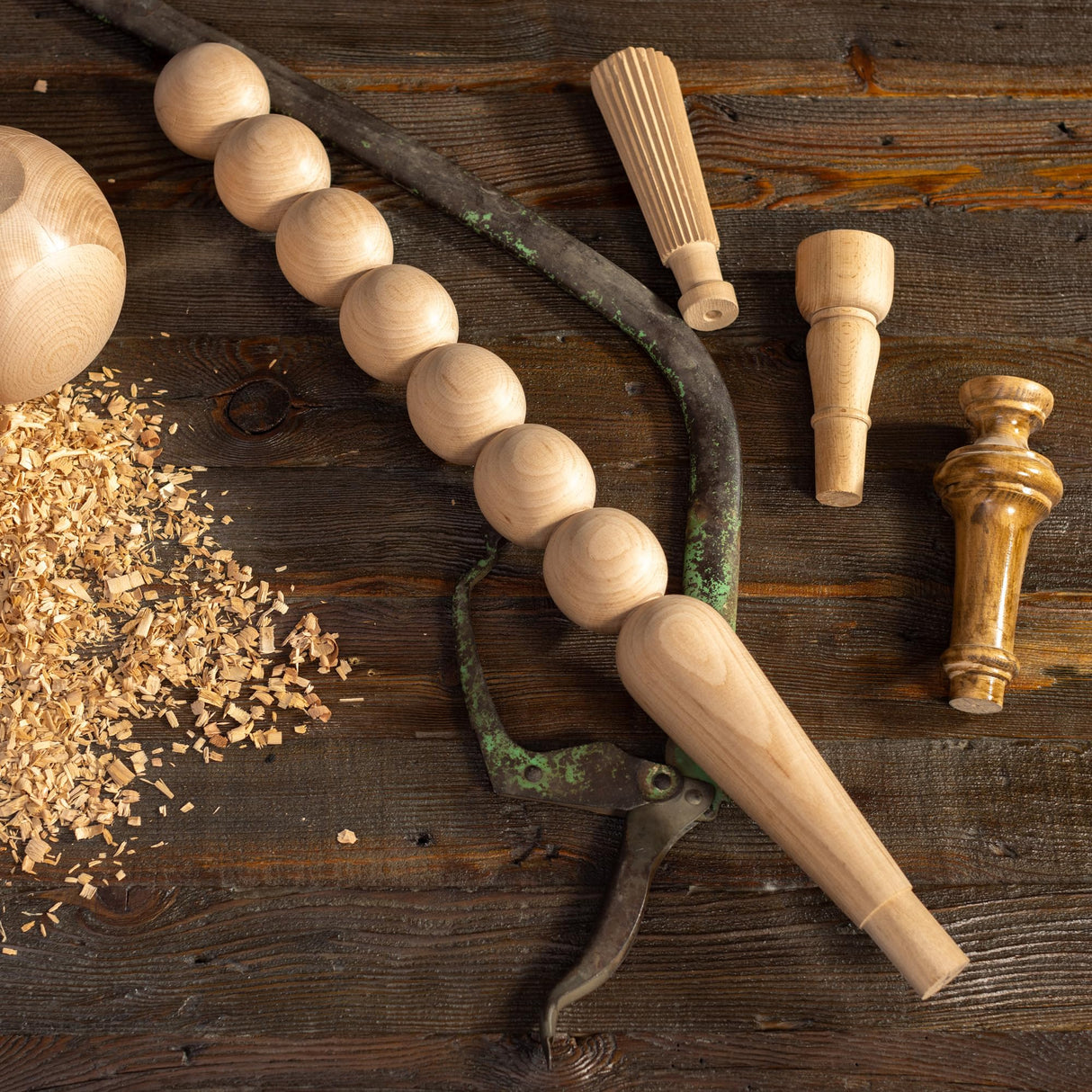 Beech Farmhouse Wood Table Leg - Unfinished - DIY Furniture - Turned Wooden Leg (36 Inch / 90 cm) Generic