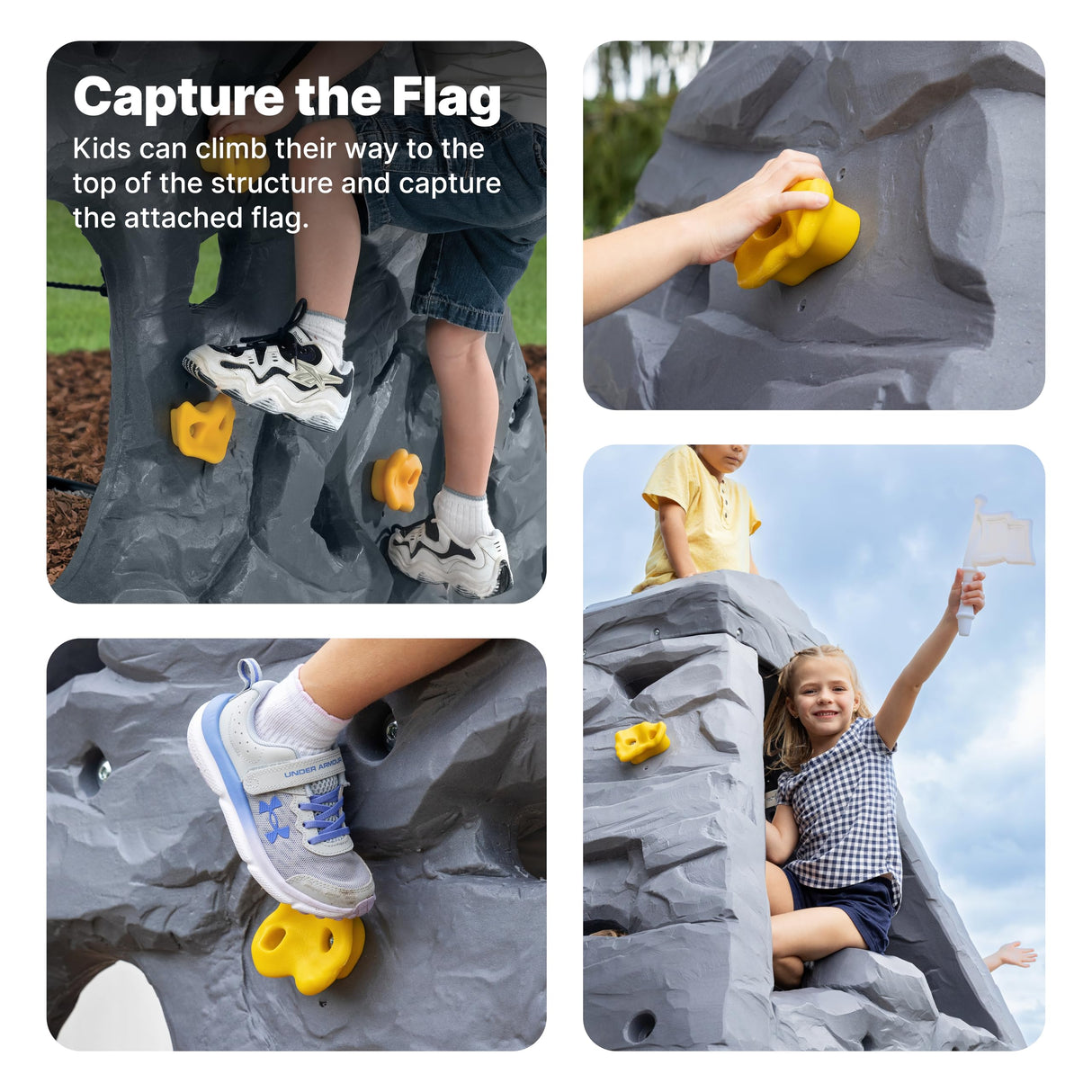 Step2 Skyward Summit for Kids, Climbing Wall Playset for Toddlers, Ages 4 –8 Years Old, Easy to Assemble Kids Outdoor Playground for Backyard Step2