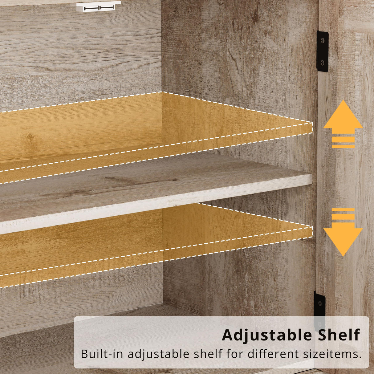 IRONCK Buffet Cabinet with Storage, Sideboard Storage Cabinet, Kitchen Cabinet with Drawers and Doors for Living Room, Dining Room IRONCK