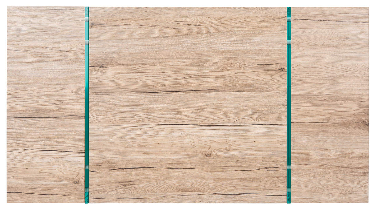 SAFAVIEH Home Collection – Jacob Natural Rectangular Floating Coffee Table with Glass Legs, Modern Architectural Design (COF7001C) SAFAVIEH