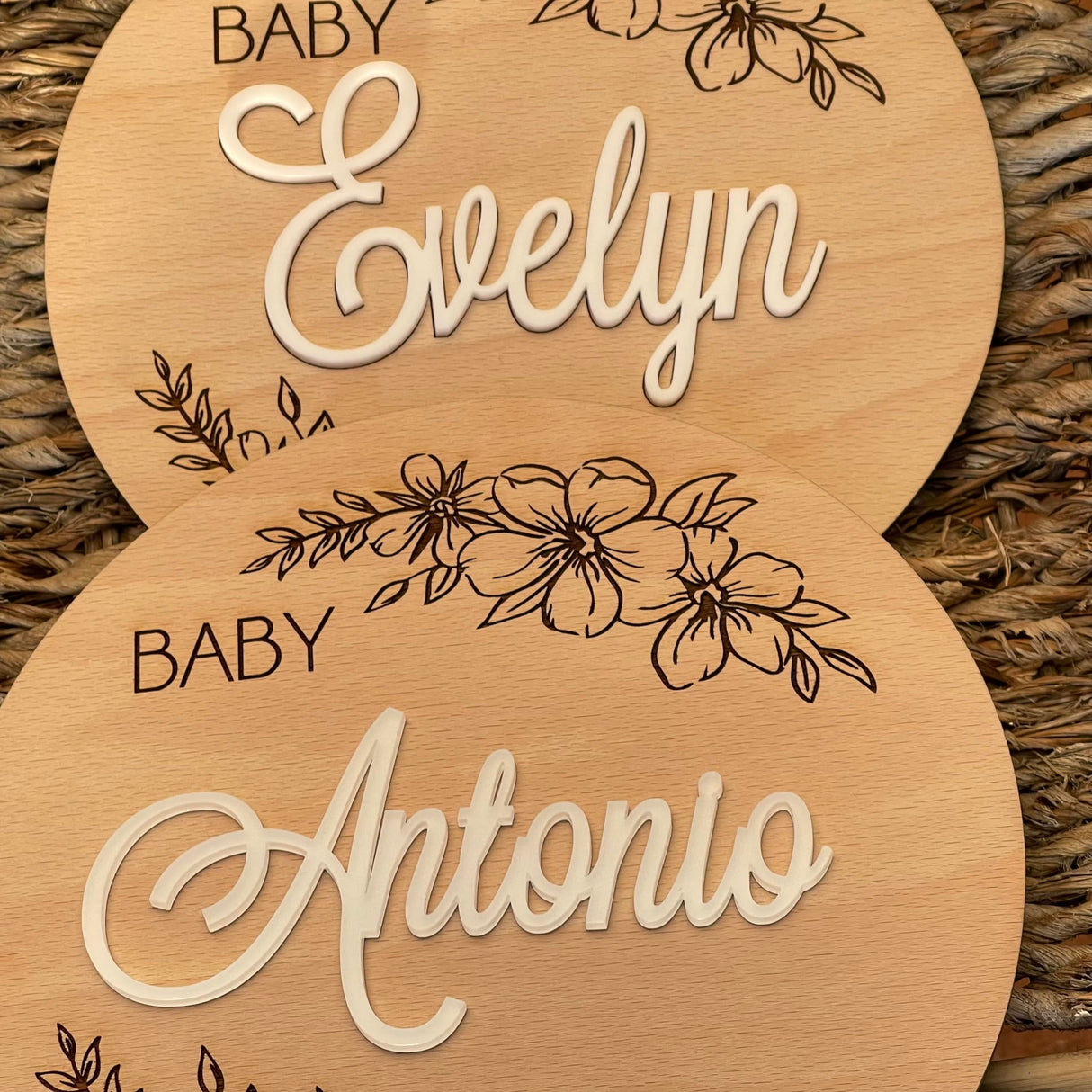 Personalized Baby Announcement Sign, Birth Announcement Sign, Custom Baby Name, Baby Birth Stats, Wood Sign for Name Reveal, Baby Sign for Hospital, FranJohnsonHouse