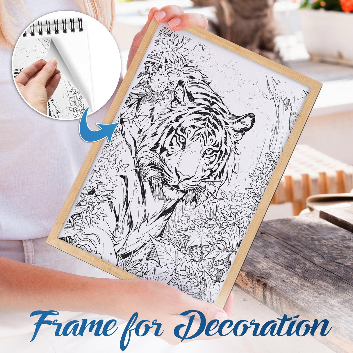 NETHOUSE Wildlife Coloring Book for Adults Relaxation & Stress Relief, Softcover, 30 Wild Scenes Coloring Pages of Natural Exploration, Diverse Wildlife NETHOUSE
