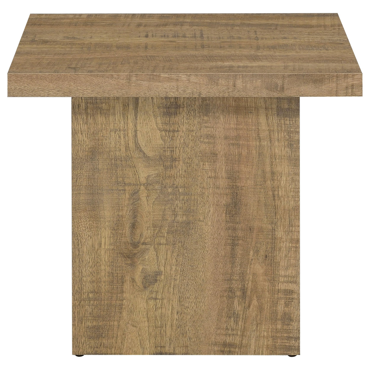 Coaster Home Furnishings Zetta Square Living Room End Table Sofa Side Table Engineered Eco-Friendly Wood Look Laminate Veneer Rustic Farmhouse Mango Brown 708067 Coaster Home Furnishings