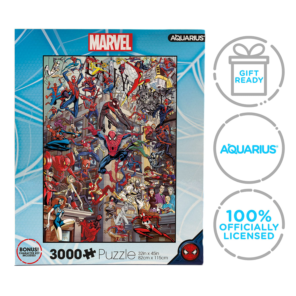 AQUARIUS Marvel Spider-Man Heroes Puzzle (3000 Piece Jigsaw Puzzle) - Officially Licensed Marvel Comics Merchandise & Collectibles - Glare Free - Precision Fit - 32x45 Inches AQUARIUS