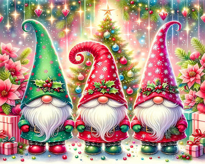 igoodom Paint by Numbers Kit for Adults – Christmas Gnome Adult Paint-by-Number on Canvas, DIY Acrylic Painting Set for Home Decor, 20x16in