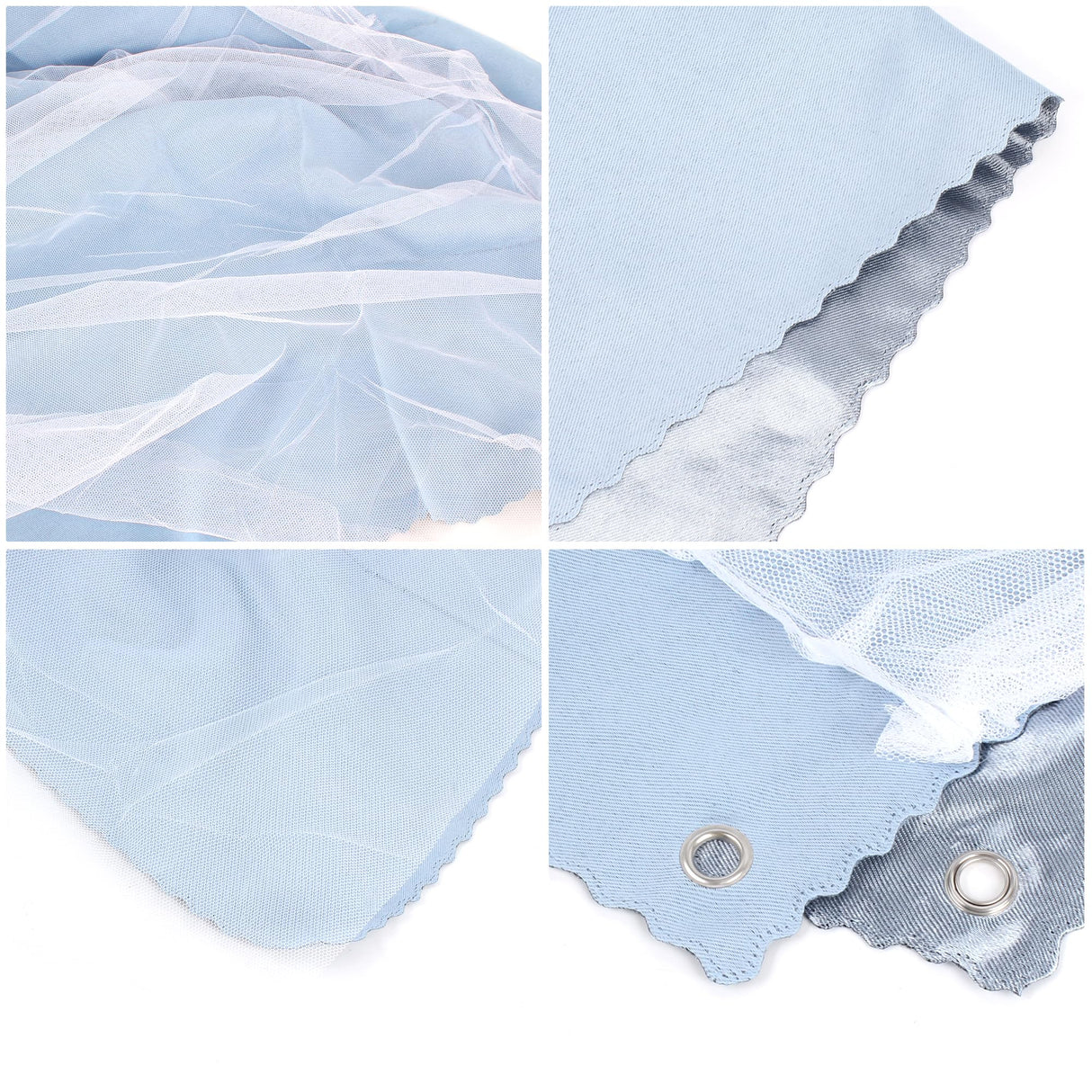 Mocarly Dorm Single Twin Bunk Bed Tents Drapes Dustproof Blackout Underbed Cloth Bed Privacy Curtains (Blue-2panels, 47.2 x 78.7 in) Mocarly