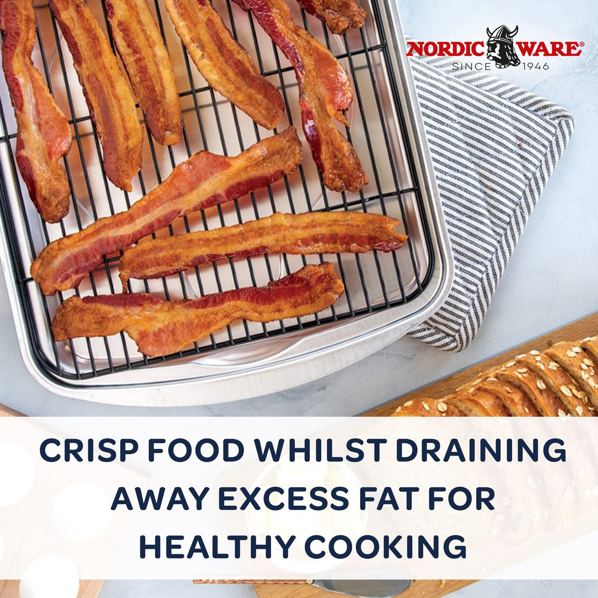 Nordic Ware Oven Crisp Baking Tray, 17.10 x 12.40 x 1.40 inches, Natural Nordic Ware