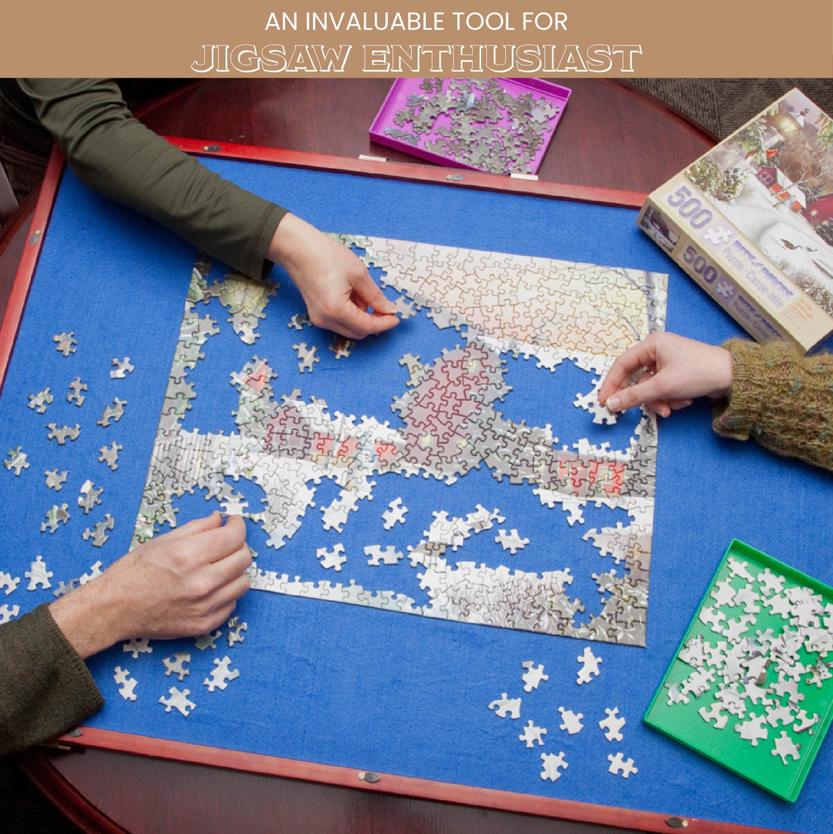 Bits and Pieces - Puzzle Expert Tabletop Easel - Non-Slip Felt Work Surface Puzzle Table Accessory to Put Together Your Jigsaws Bits and Pieces