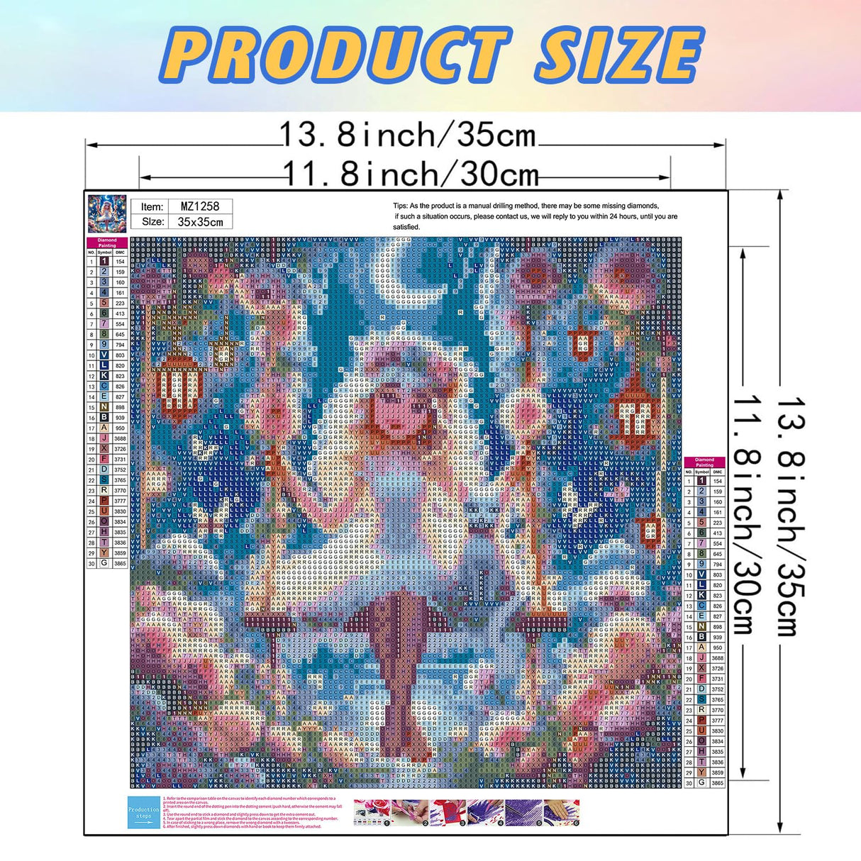 Fairy Diamond Art Kits for Adults, 5D Diamond Painting Kits for Adult Beginners, DIY Full Drill Gem Art Kits for Room Wall Decor Gift 14x14in WoodArtSupply
