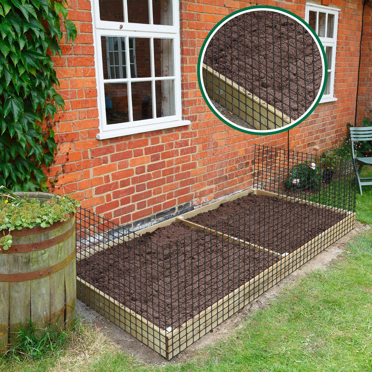 Preboun Plastic Mesh Fence 2 x 164 ft Plastic Safety Fence Roll Reusable Animal Construction Barrier Netting Temporary Pool Fencing Snow Fence for Construction Animal Garden Fencing(Black) Preboun