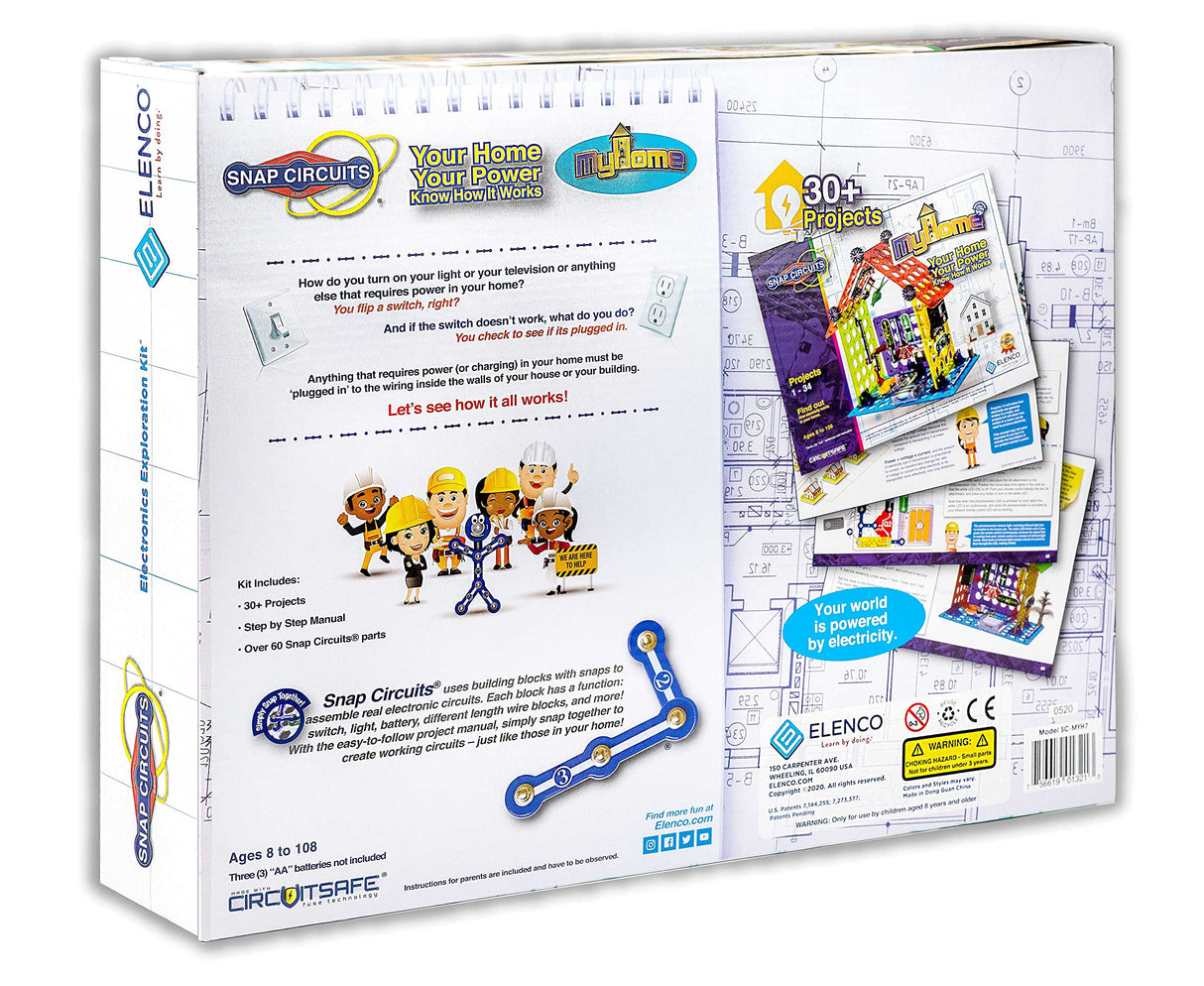Snap Circuits Elenco My Home Electronics Building Kit for Kids Ages 8 and Up Snap Circuits