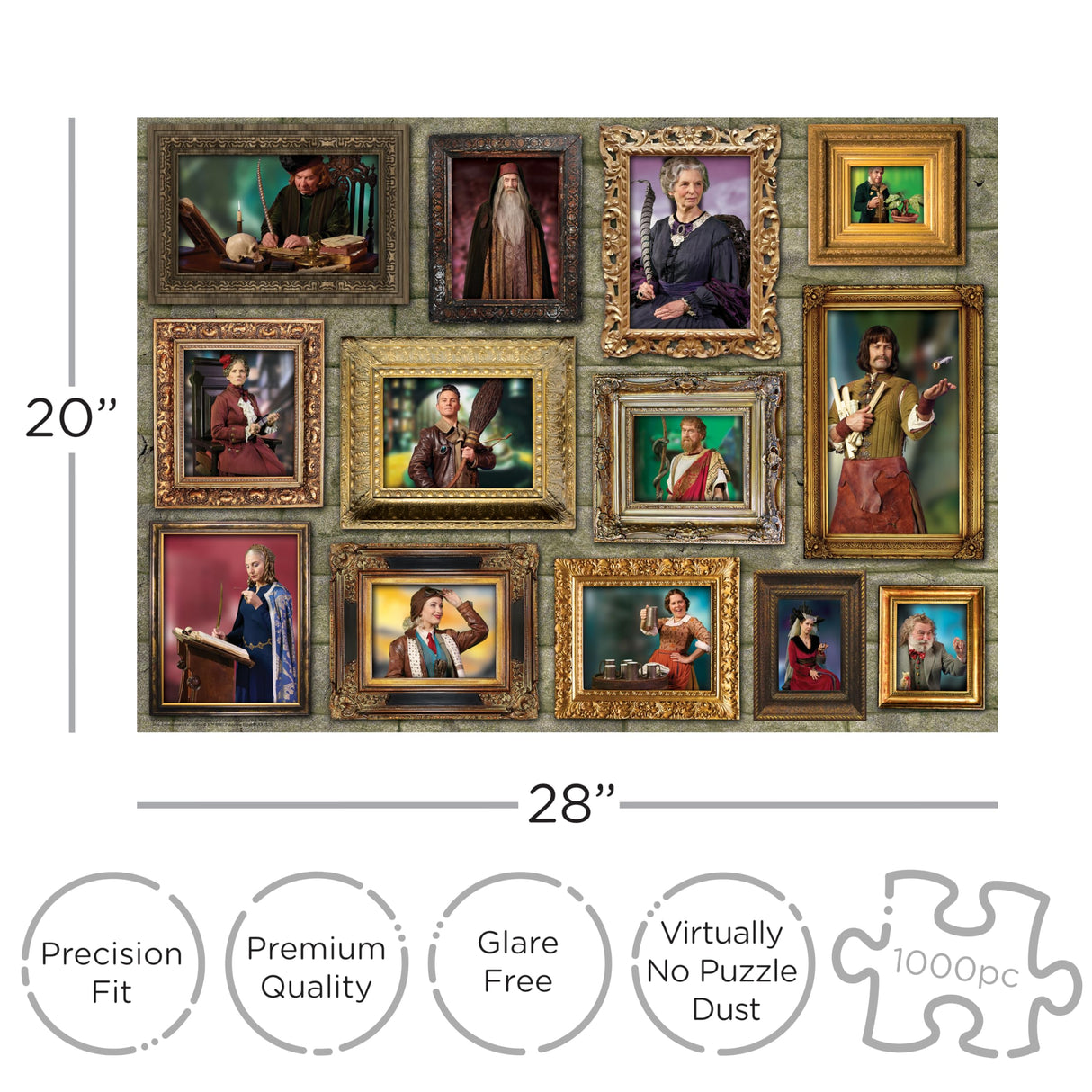 AQUARIUS Harry Potter Witches & Wizards 1000pc Puzzle (1000 Piece Jigsaw Puzzle) - Glare Free - Precision Fit - Officially Licensed Harry Potter Merchandise & Collectibles - 20x28 Inches AQUARIUS