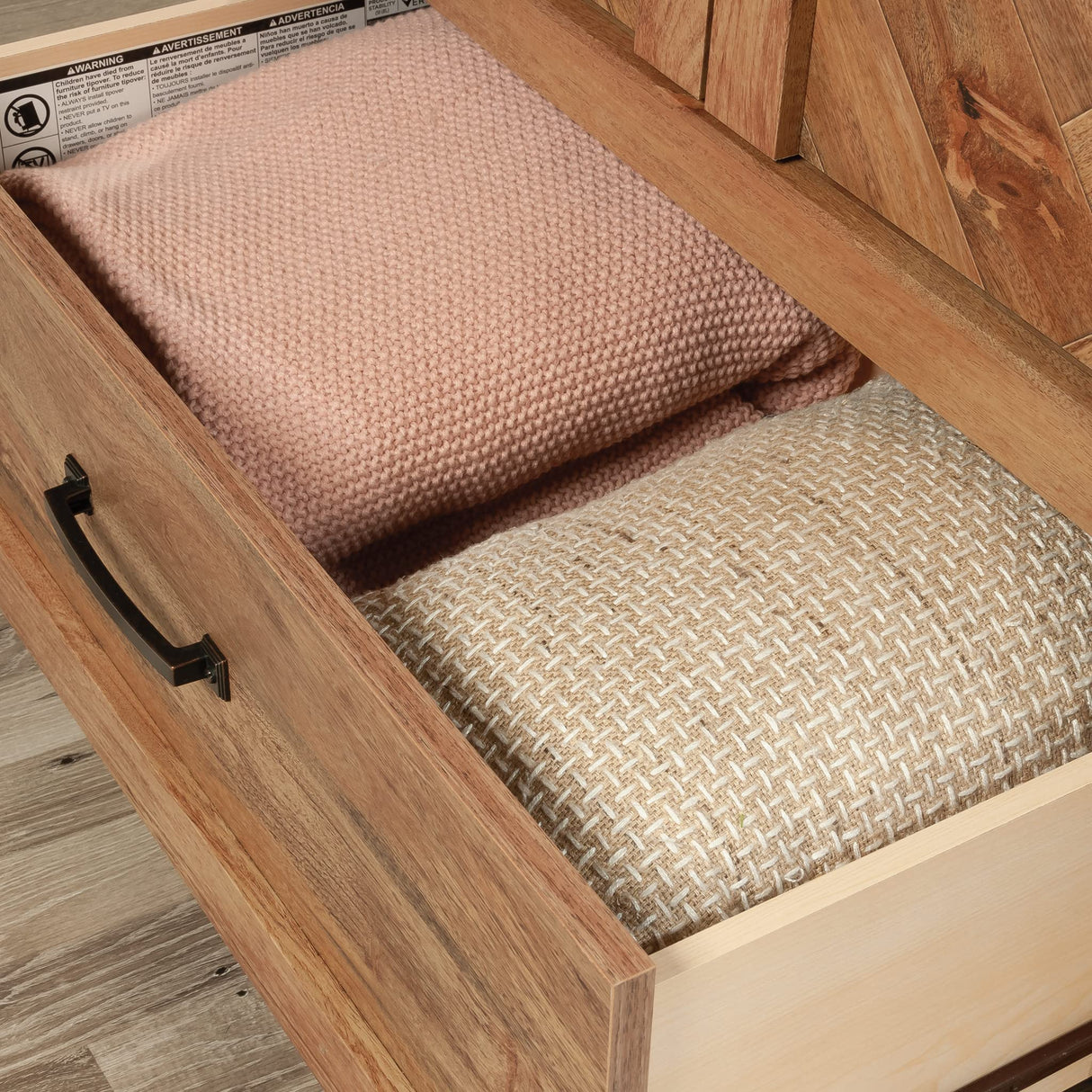 Sauder Cannery Bridge Armoire, L: 32.36" x W: 22.52" x H: 59.80", Sindoori Mango finish Sauder