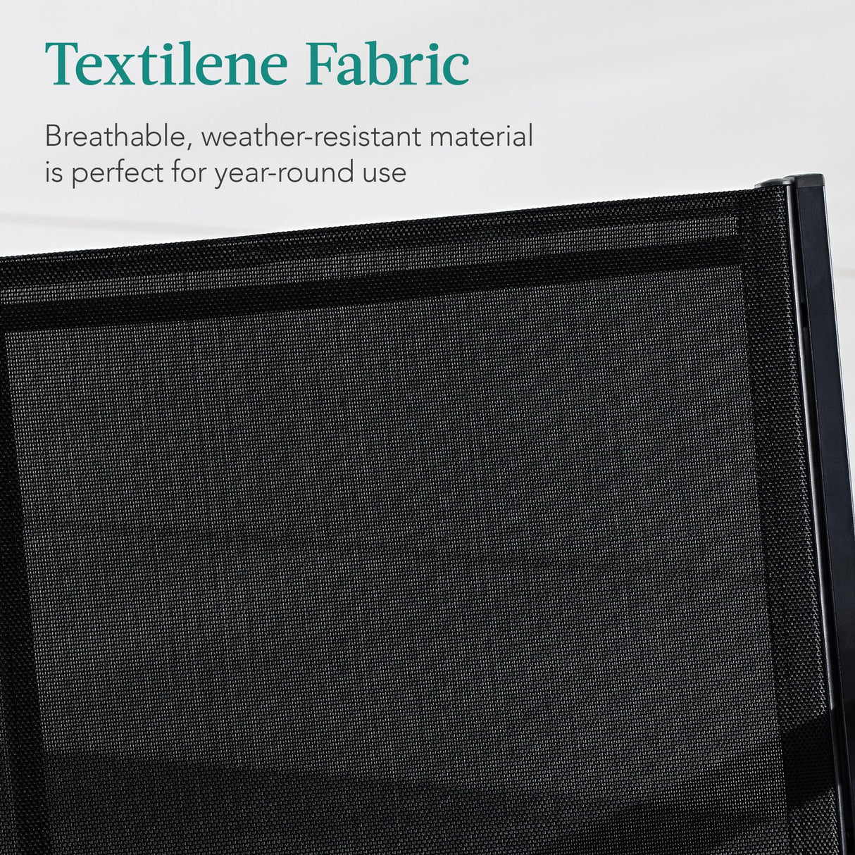 Best Choice Products 4-Piece Outdoor Textilene Patio Conversation Set, Backyard Furniture w/Loveseat, Coffee Table, Steel Frame - Black/Black Best Choice Products