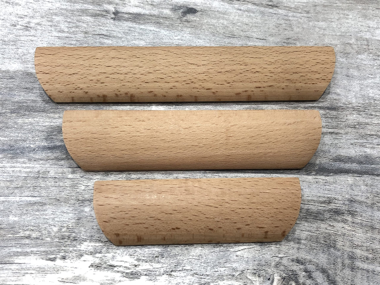 Tsnamay 6Pcs Unfinished Wood Solid Furniture Pulls Handles,Unfinished Unpainted Paintable Wooden Handles Cupboard Closet Drawer Handle Pull,Length Tsnamay