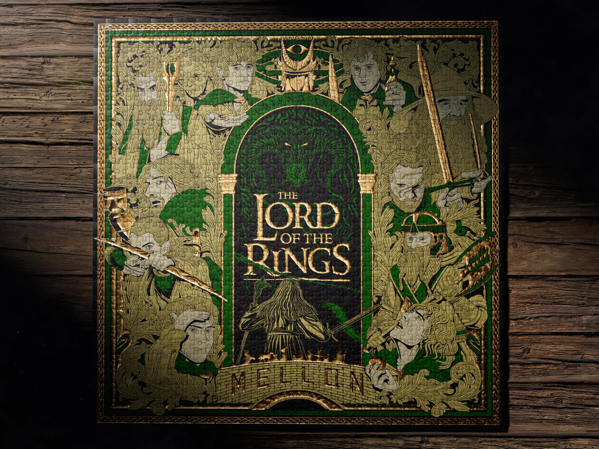 theory11 Lord of The Rings Jigsaw Puzzle - 1,000 Piece Jigsaw Puzzle - Officially Licensed Lord of The Rings Merchandise & Collectibles - Precision Fit and Premium Quality - Intermediate Puzzle theory11