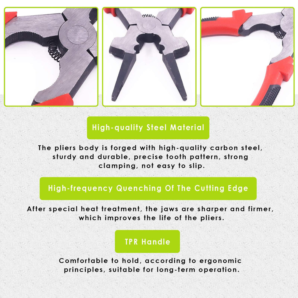 Keadic 6 pcs Welding Slag Removal Tool Include Multi-Functional Welding Pliers, 10'' Welding Chipping Hammer, Welding Gloves, Wire Brush and 2 Pcs Metal Welding Gage Keadic