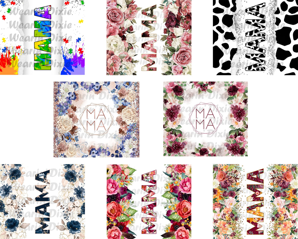 Mama Tumbler Sublimation Prints-Ready To Press Bundle Generic