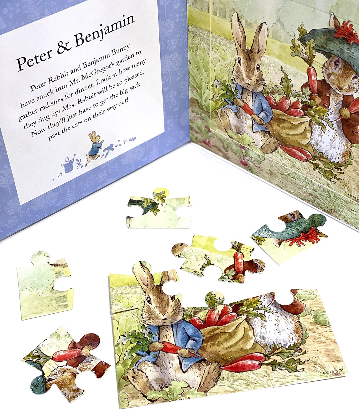 Peter Rabbit / The World of Beatrix Potter My First Puzzle Book - Jigsaw Puzzles for kids, 10-page board book, 5 puzzles to enjoy Phidal