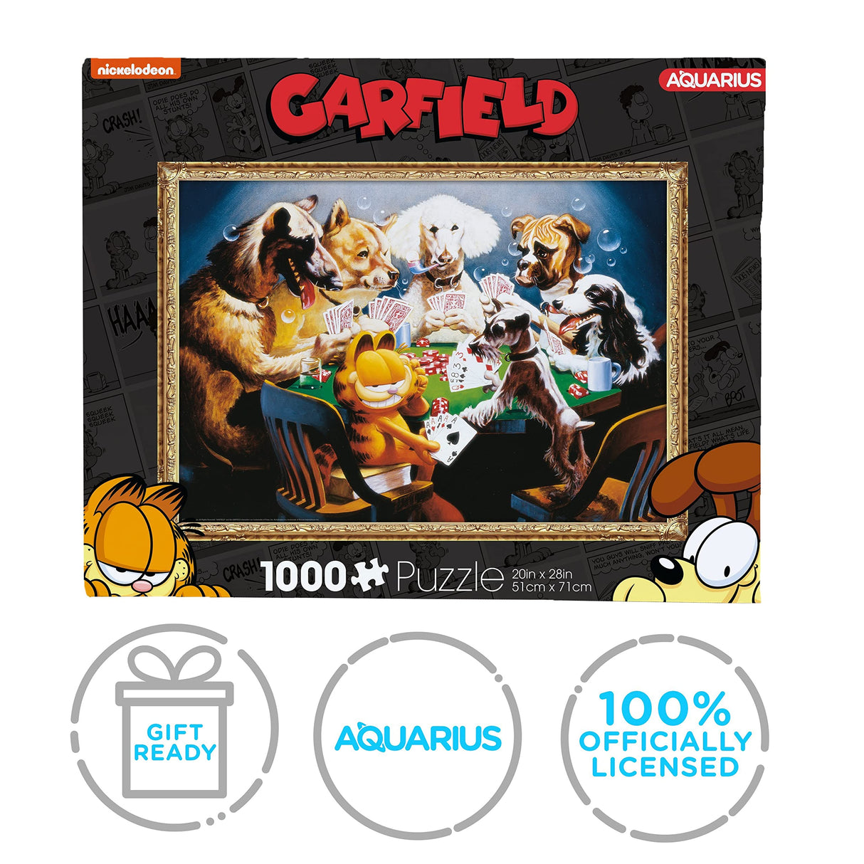 AQUARIUS Garfield Puzzle (1000 Piece Jigsaw Puzzle) - Garfield Merchandise & Collectibles - Glare Free - Precision Fit - 20 x 28 Inches AQUARIUS