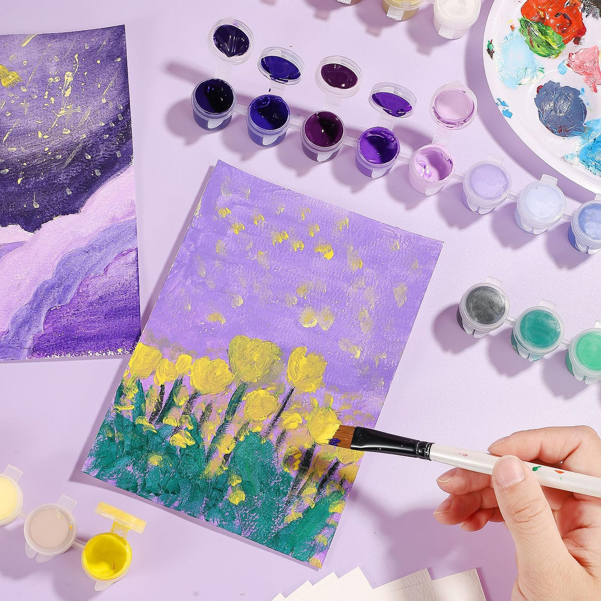 300 Sheets Watercolor Paper, 140 lb/300 GSM Cold Press Watercolor Paper Bulk White Water Color Paper Cotton Paper for Kids Child Students Adults Artists Beginners Drawing Gift Cards(5 x 7 Inch) Prudiut