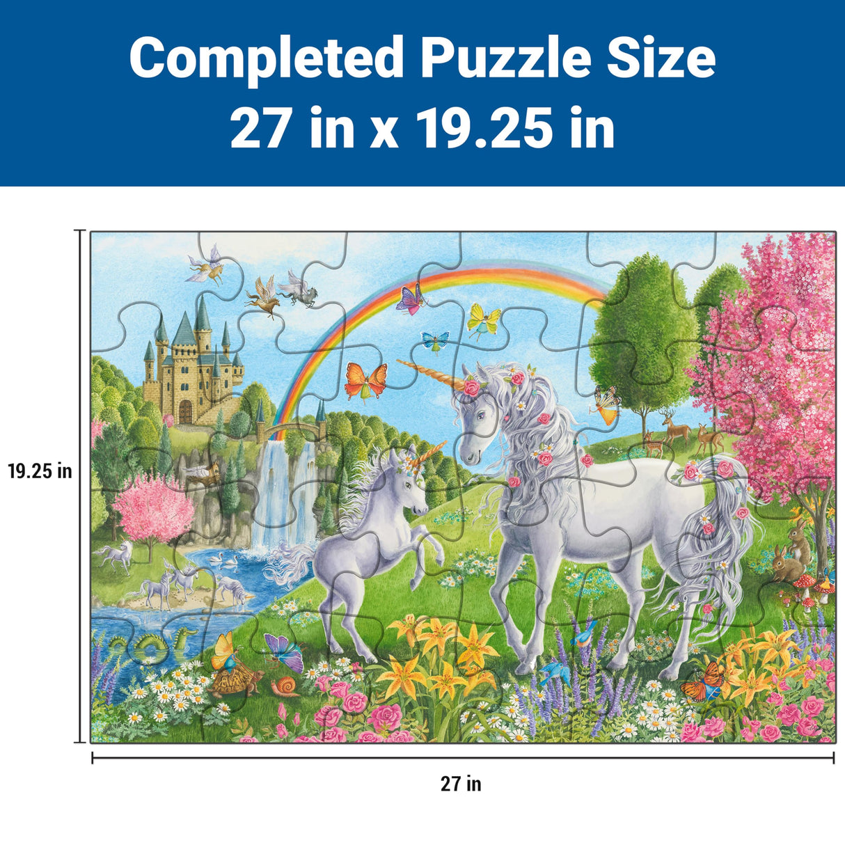 Ravensburger Prancing Unicorns 24 Piece Giant Floor Puzzle for Kids - 03043 - Every Piece is Unique, Pieces Fit Together Perfectly Ravensburger