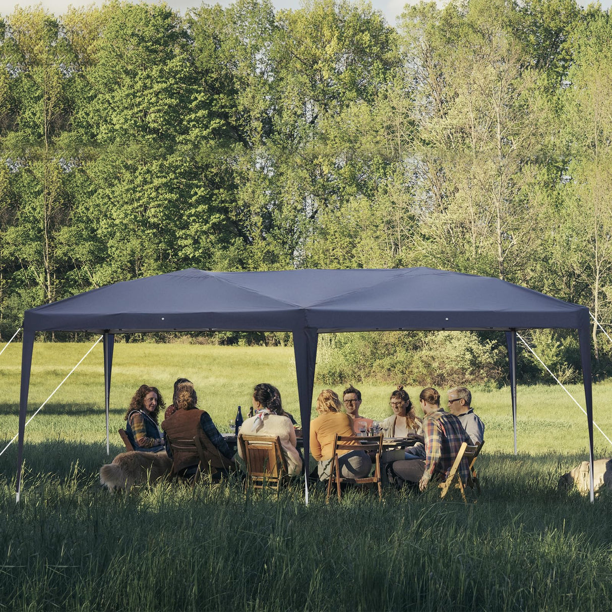 Outvita 10x20ft Ez Pop Up Outdoor Canopy Tent, Portable Commercial Instant Tent with Carry Bag for Party Wedding Birthday BBQ Events Outvita