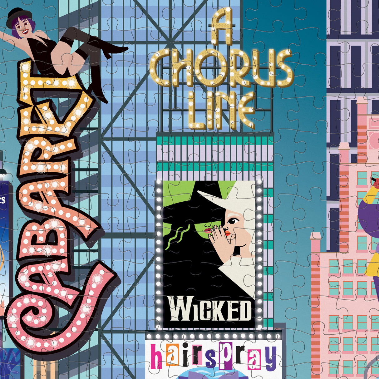 Ridley's: 50 Must-See Musicals Bucket List 1000-Piece Puzzle|Unique Graphics of Popular Broadway Musicals in New York City|Room Décor After Completion|Great Gift for Musical Lovers Ridley's