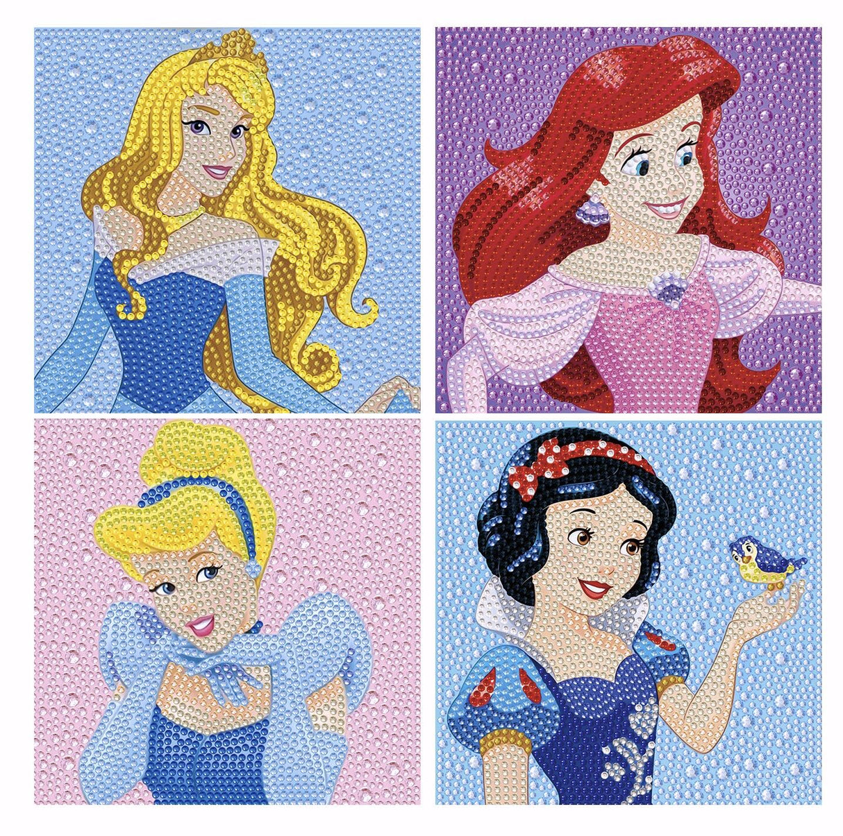 YSUNETER Diamond Painting Kits for Kids Beginner - 4 Pack DIY 5D Full Drill Diamond Art Kits for Children, Cute Round Crystal Rhinestone Gem Art Crafts Home Wall Art Decor 5.9 x 5.9 Inches YSUNETER