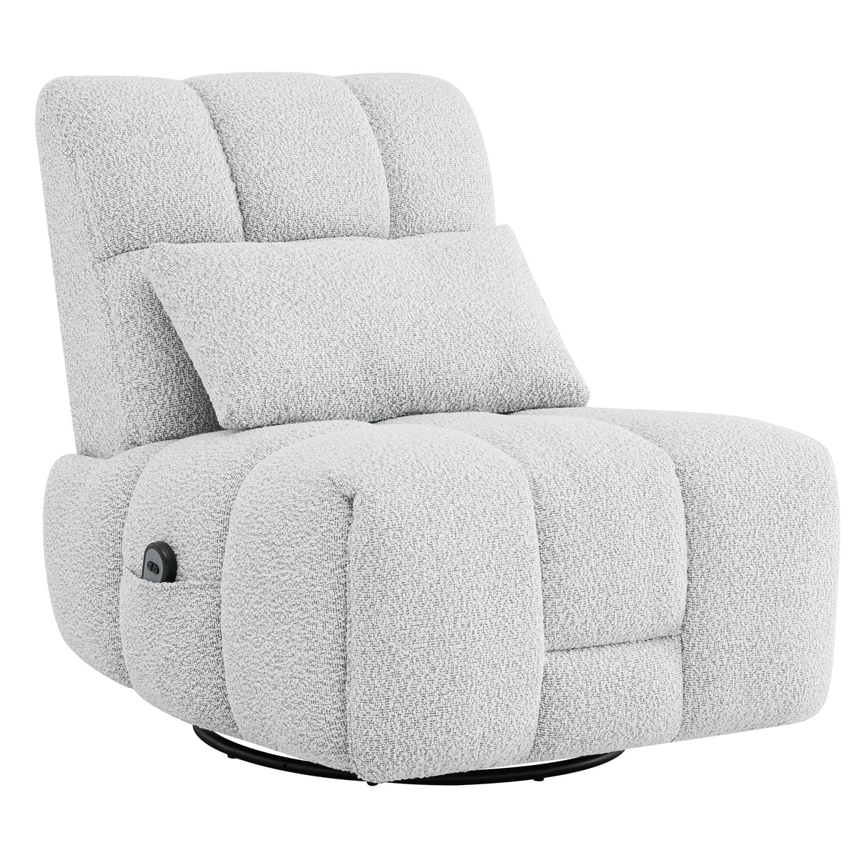 Watson & Whitely Oversized Power Recliner Chair for Adults, Swivel Rocker Recliner Chair with Lumbar Support, Ultra-Comfy Glider Recliner for Living Room Theater Seating Single Sofa, Grey Watson & Whitely
