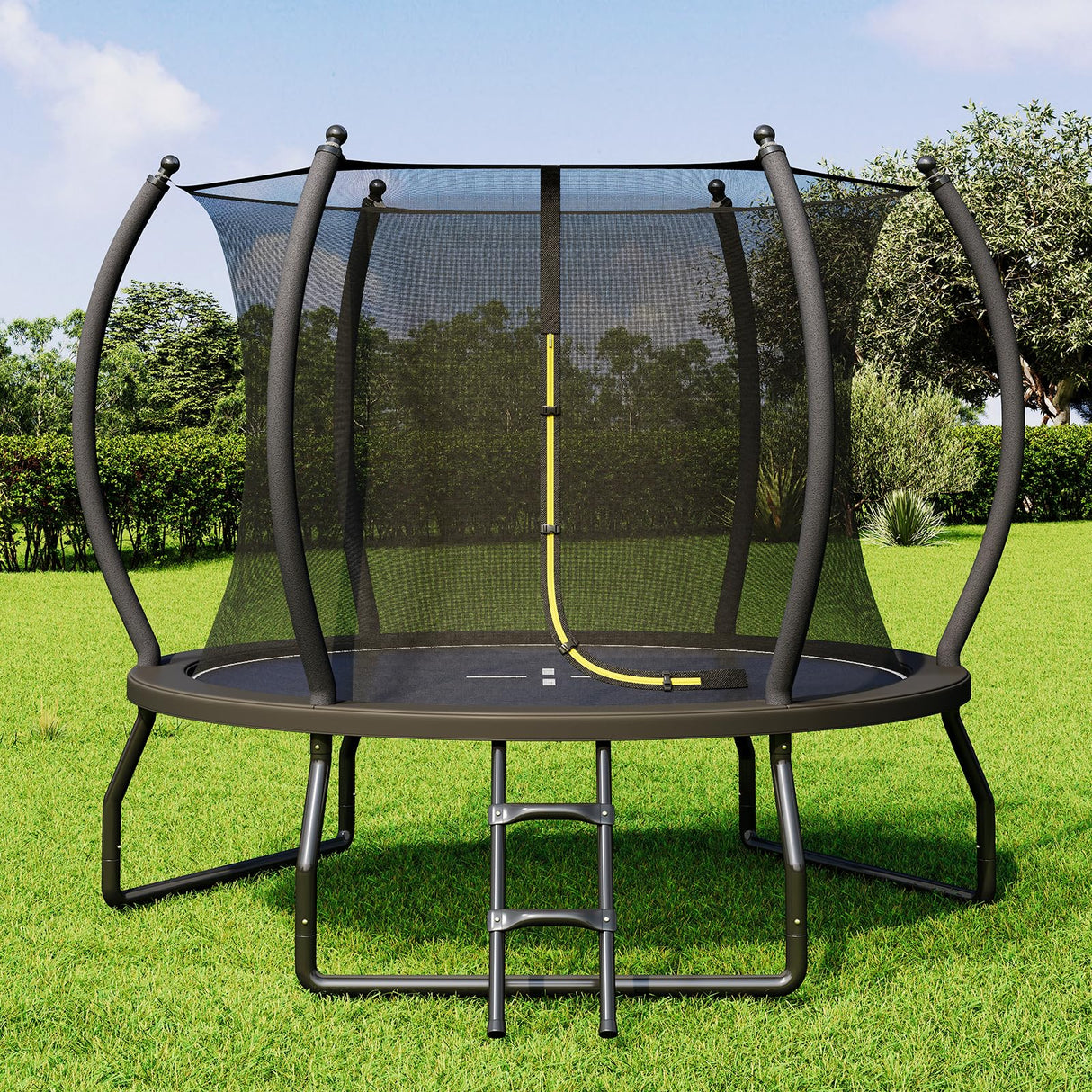 Yumpie Trampolines 8FT 10FT 12FT 14FT 16FT Outdoor Trampoline with Enclosure Net and Ladder, Recreational Trampolines for Kids and Adults,ASTM Approval YUMPIE