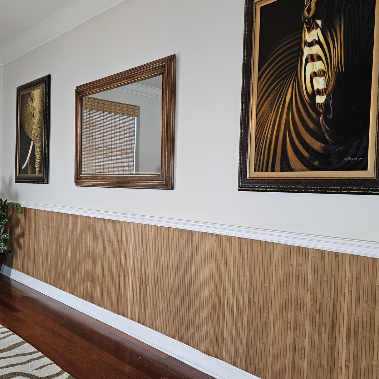 amaZulu Inc. Natural Bamboo Paneling - Flexible Wall Cladding Panels for Living Room Decor, Ceiling Tiles, and Outdoor Kitchens - Renewable Resource, Home Decor, 32 sq ft Coverage, Caramel amaZulu Inc.