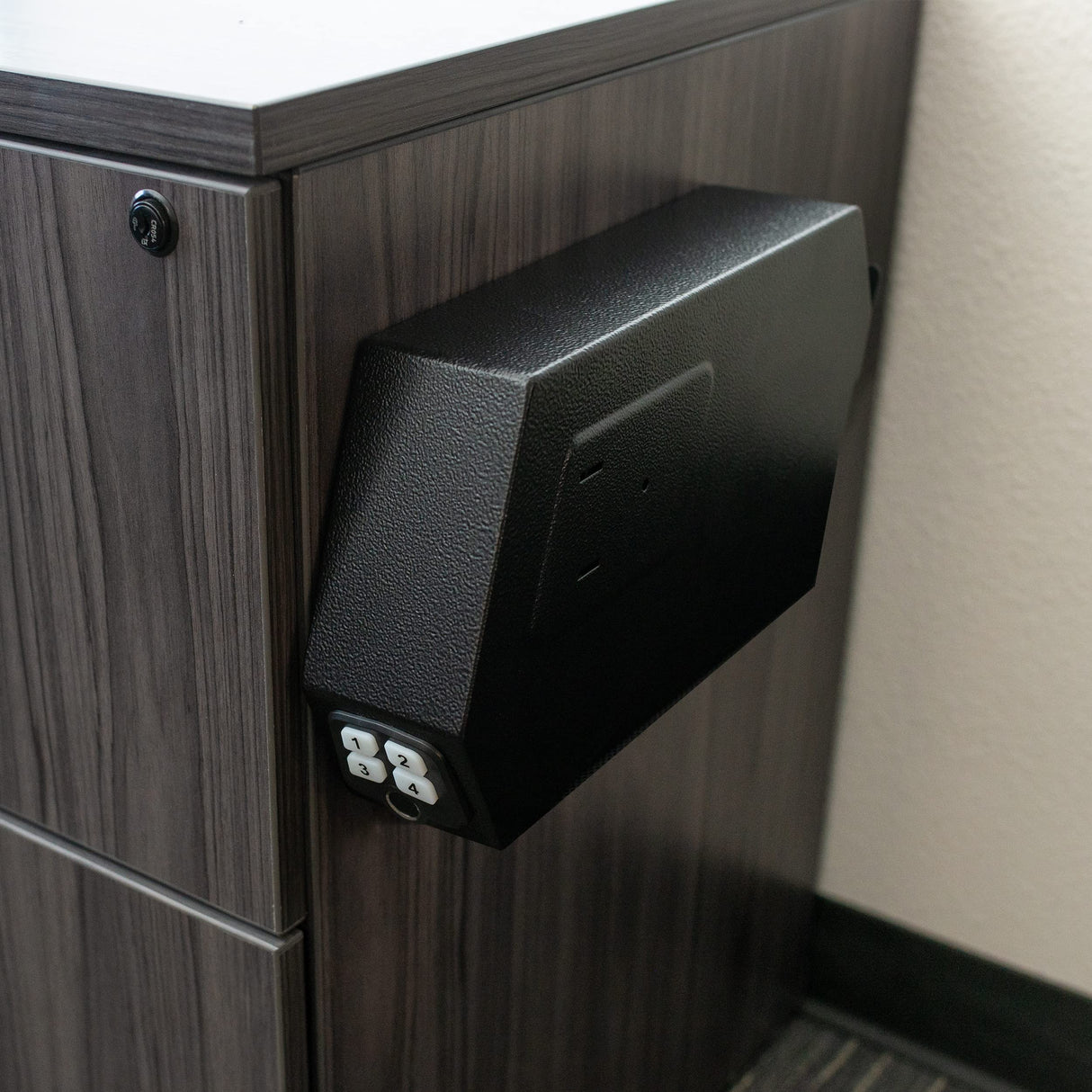 Tactical45 Passcode Protected Quick Access Bedside Gun Safe for Pistols - Biometric Gun Safe for Handgun - Hidden Gun Storage Single Firearm Safe Tactical45