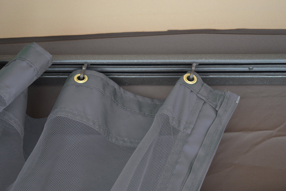 Universal 10' x 12' Gazebo Replacement Mosquito Netting (Grey) APEX GARDEN