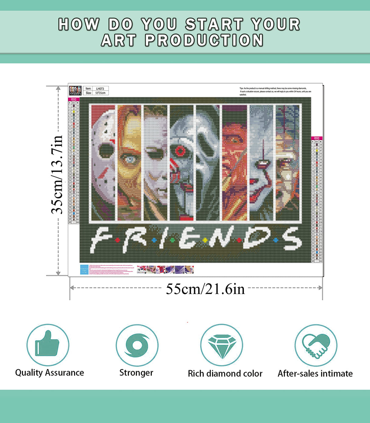 Halloween Diamond Painting Kits for Adults - 5D Diamond Art Kits for Adults Kids Beginner, DIY Full Drill Diamond Dots Paintings with Diamonds Gem Art and Crafts for Home Wall Decor - 13.8X21.7inch CAMOYAI