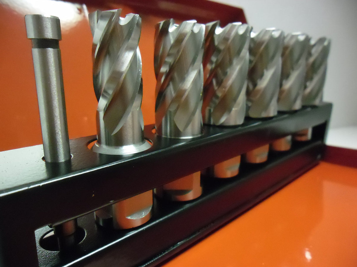 BLUEROCK Magnetic Drill BRM-35A-B w/ 1" Annular Cutter Set - Mag w/Broach BLUEROCK