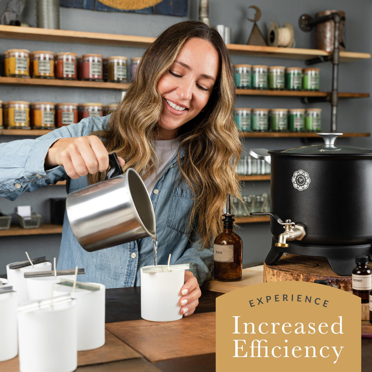 Craft & Venture Wax Melter for Candle Making - Candle Wax Melting Pot Holds 7qts (14lbs) of Wax – Soap Melter for soap Making Supplies - Easy Pour Candle Maker for Candle Making Supplies Craft & Venture