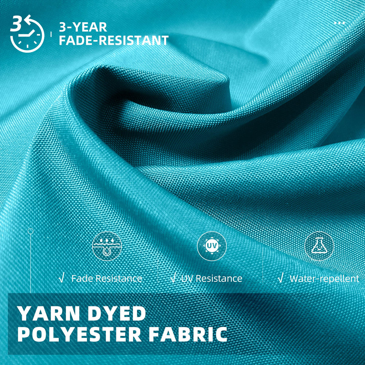 PURPLE LEAF 9' X 11.5' Patio Umbrella Outdoor Cantilever Rectangle Umbrella Aluminum Offset Umbrella with 360-degree Rotation for Garden Deck Pool Patio, Turquoise Blue PURPLE LEAF