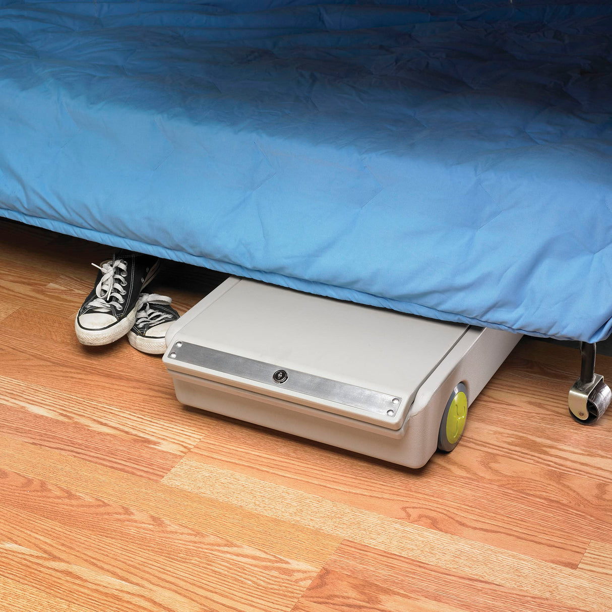 ECR4Kids Lock and Roll Personal Safe, Travel Lockbox, Grey ECR4Kids