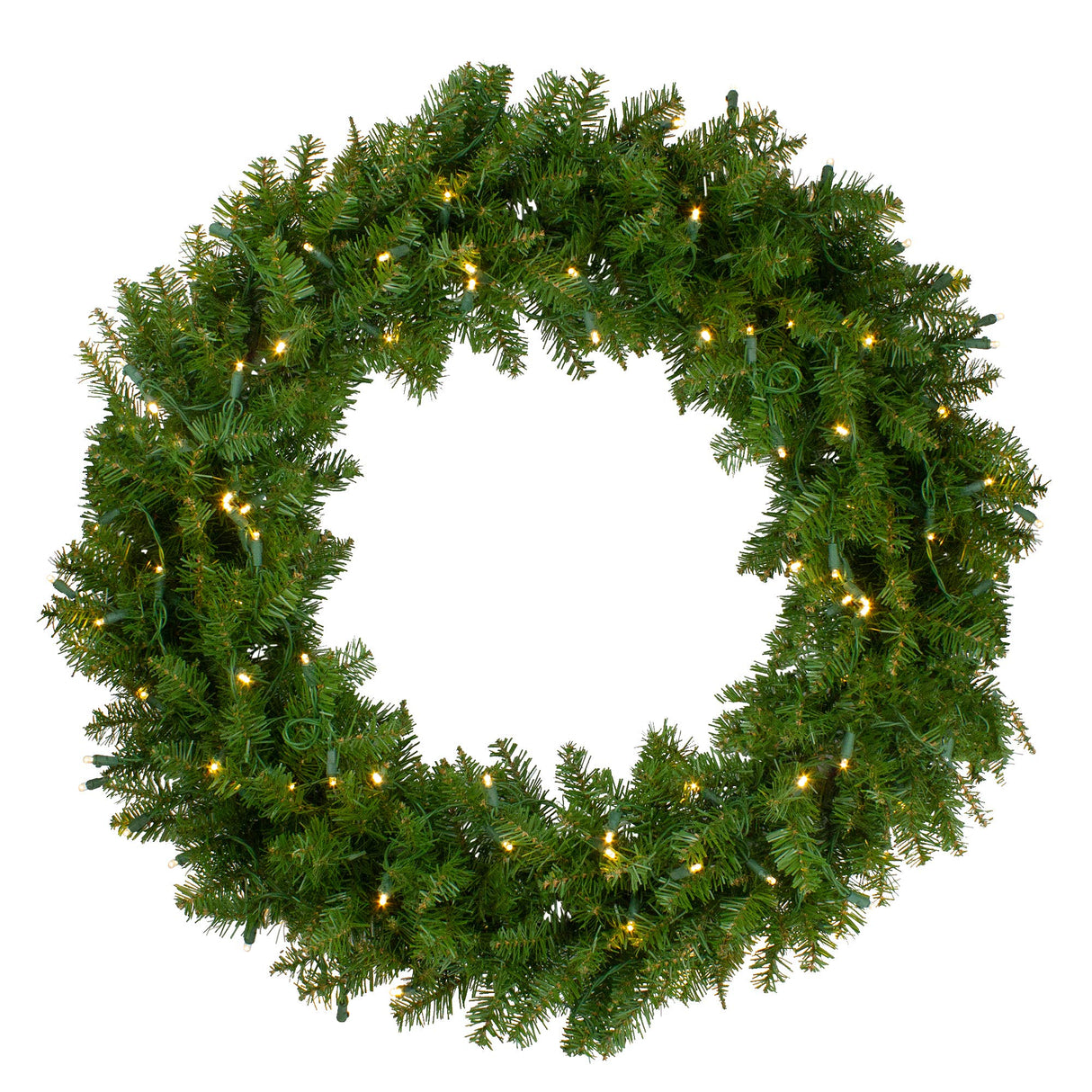 Pre-Lit Northern Pine Artificial Christmas Wreath - 36" - Warm White LED Lights Northlight